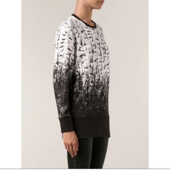 Helmut Lang Digita Scarp Dolman Sleeves Sweatshirt Sweater‎ Bird Abstract Print - Picture 2 of 12